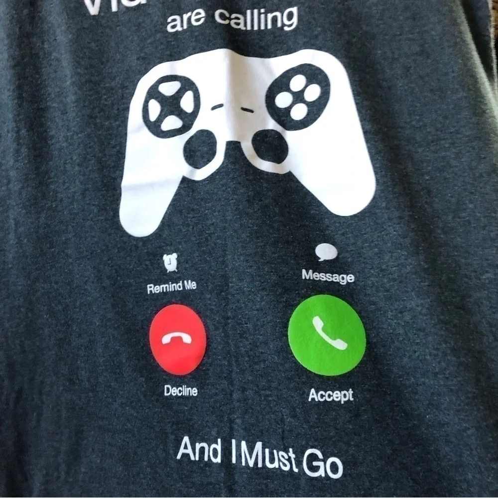 Video Game blue short sleeve graphic tee in size L